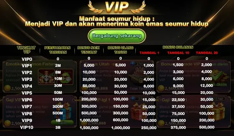 Manfaat Seumur Hidup VIP